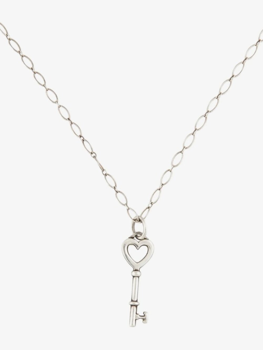 Tiffany & Co. Heart Key Pendant Necklace